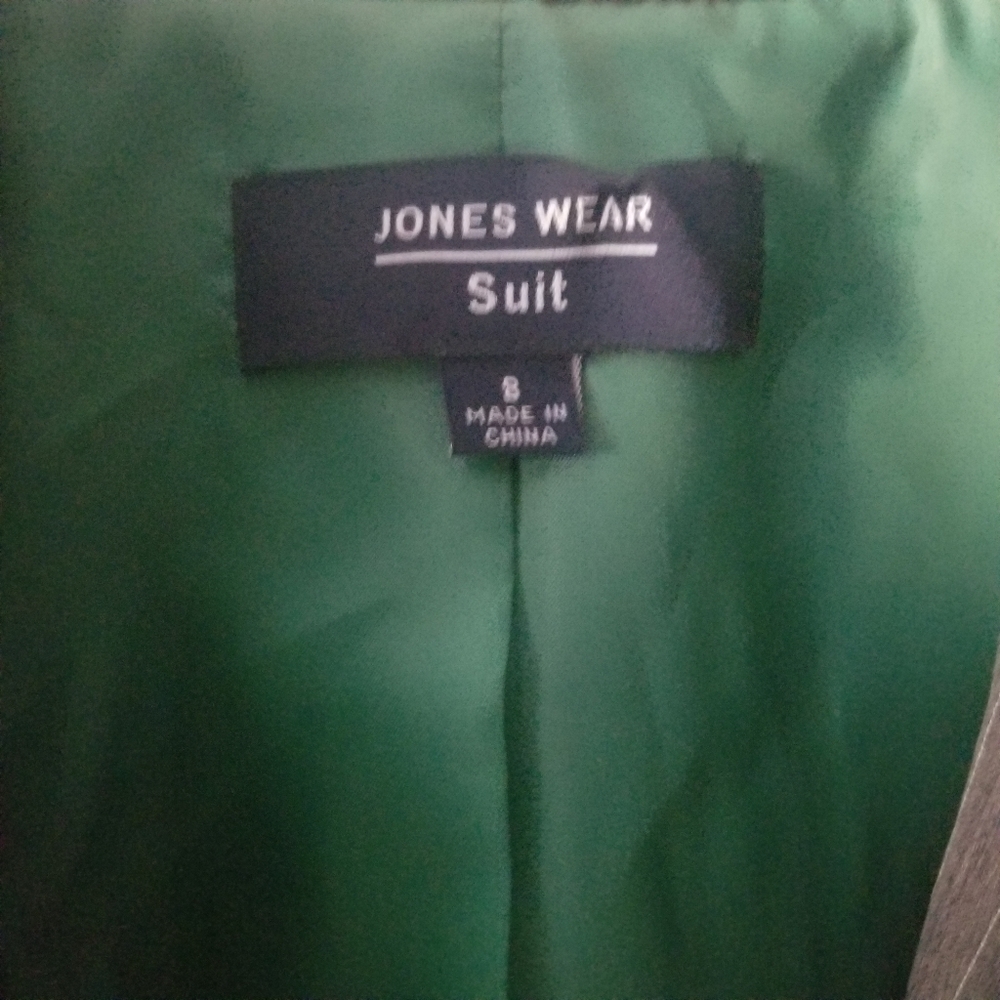 Pinstripe  Jones Wear Peplum Blazer - Picture 4 of 5